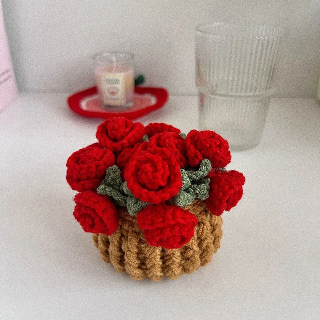 Posavasos - Ramo Floral de Crochet